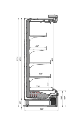 Горка холодильная KIFATO ПРАГА 1250 (открытая)